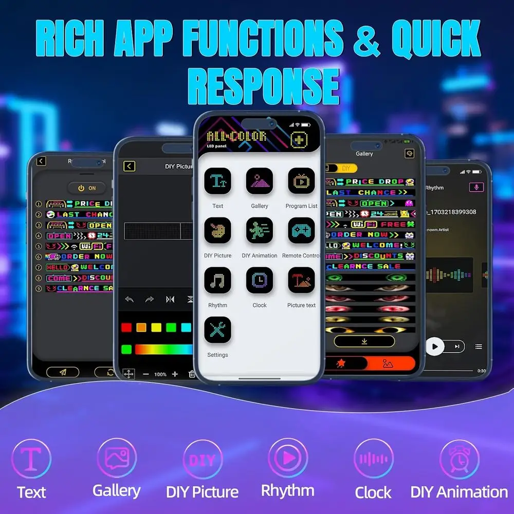 69.37"x7.56" Extra-Large Animated LED Windshield Eyes- Devil Eyes Lights, Progmable LED lexible Sign with Remote & APP Control o