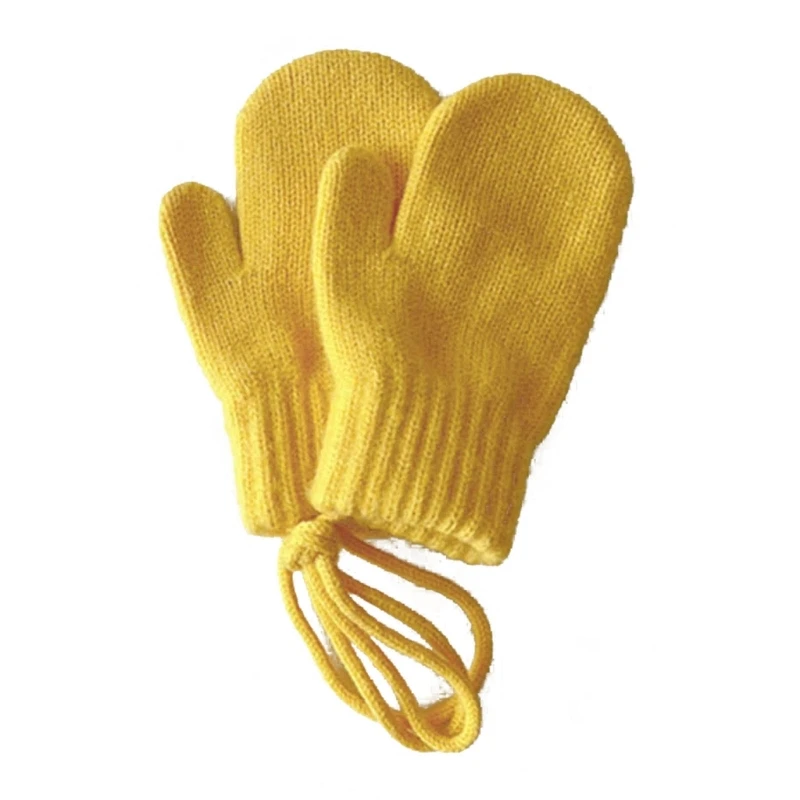 Mitaines sans doigts, gants chauds d'hiver, gants tricotés pour bébés de 1 à 4 ans