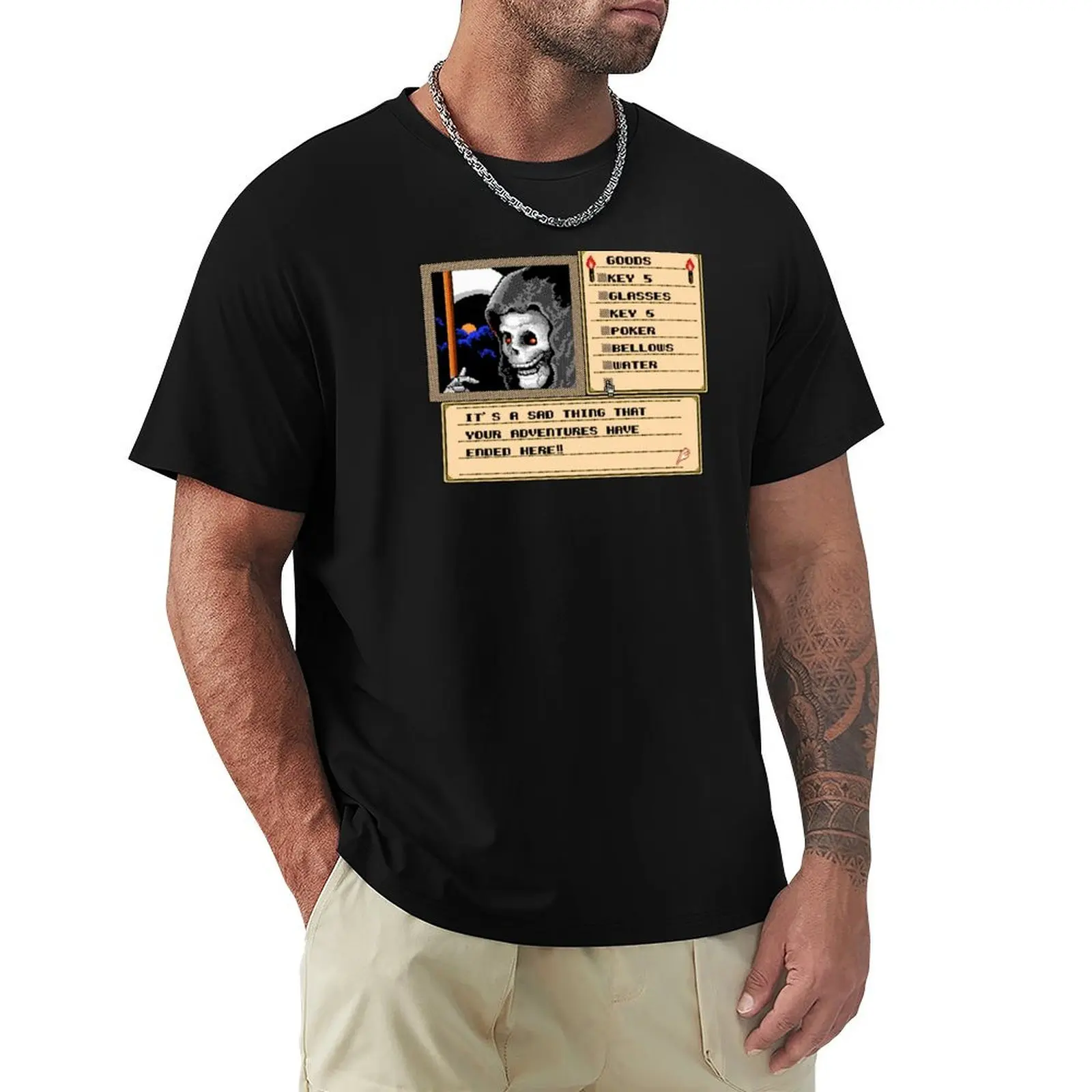 

NES Grim Reaper Game Screen T-Shirt graphic shirts aesthetic clothes oversized t shirt mens t shirts