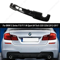 Car Rear Bumper Diffuser Lip For BMW 5 Series F10 F11 M-Sport M-Tech 535i 535d 2012-2017 Gloss Black ABS Plastic Part Body Kits