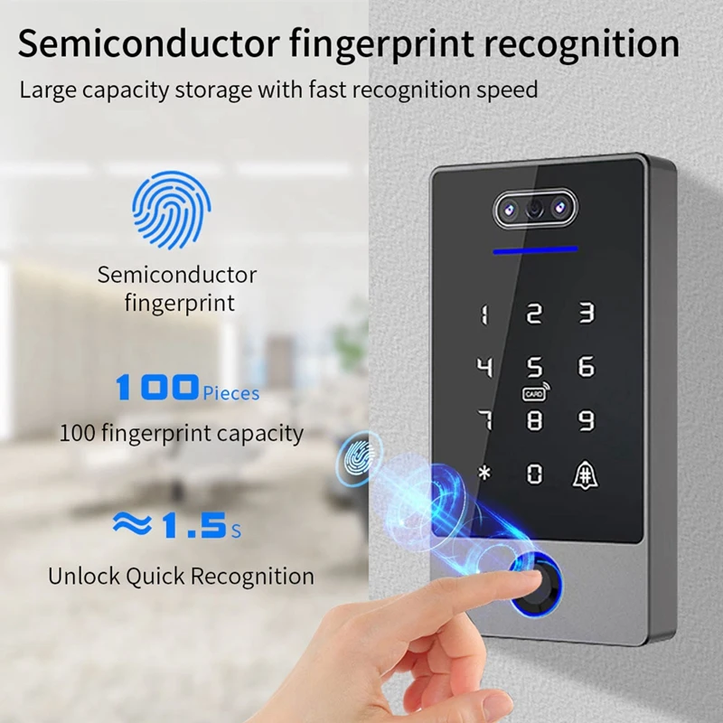 Ttlock Face Recognition Access Control Keypad Standalone Waterproof Fingerprint Access Controller For Door Lock