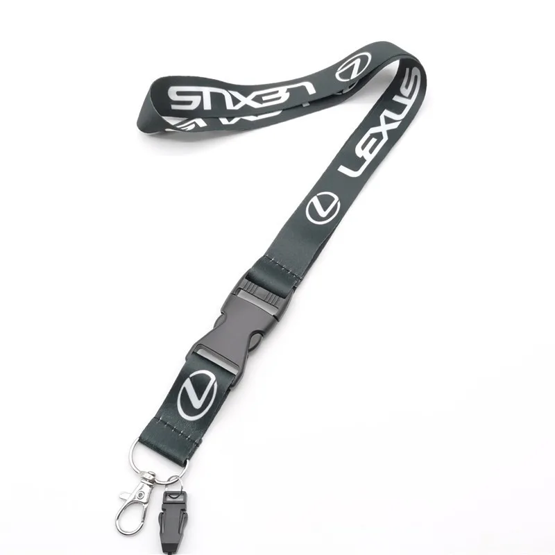 Lanyard Nylon Printing Emblem Style Black White Red Blue Keychain For Lexus CT200h ES250 ES300h NX300h RX350 IS250 IS200 GS300