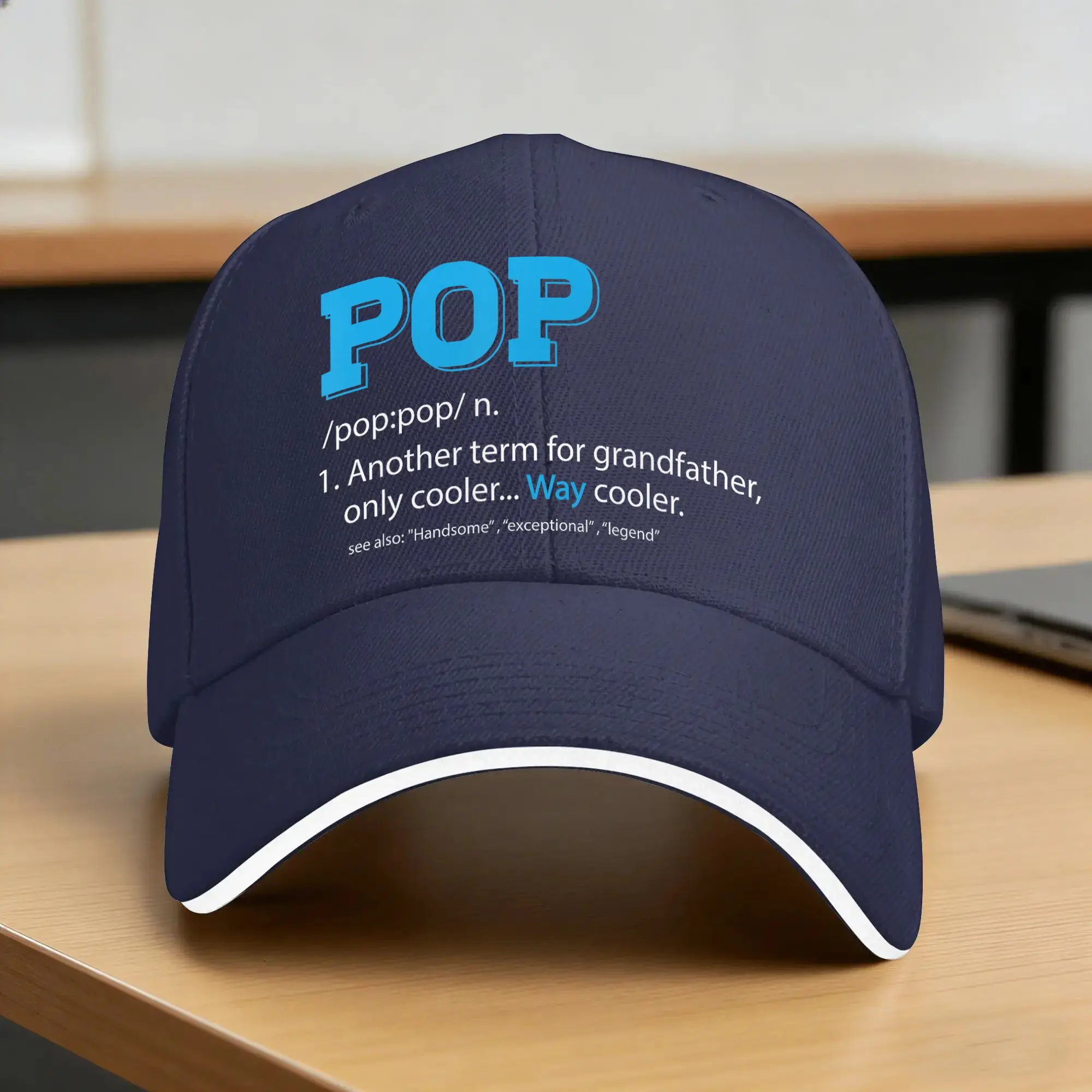 Pop Definition For Grandfather  Baseball Cap  Outdoor Sports Sun Visor Hip Hop Hats Couple Women y2k Cool Print Baseball Caps