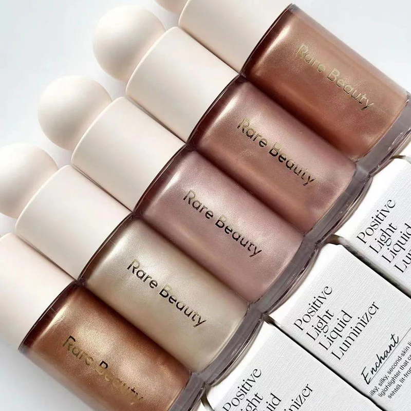 Beleza rara luz positiva contorno líquido luminizador destaque contorno líquido blush maquiagem rosto shimmer brilho batom maquiagem