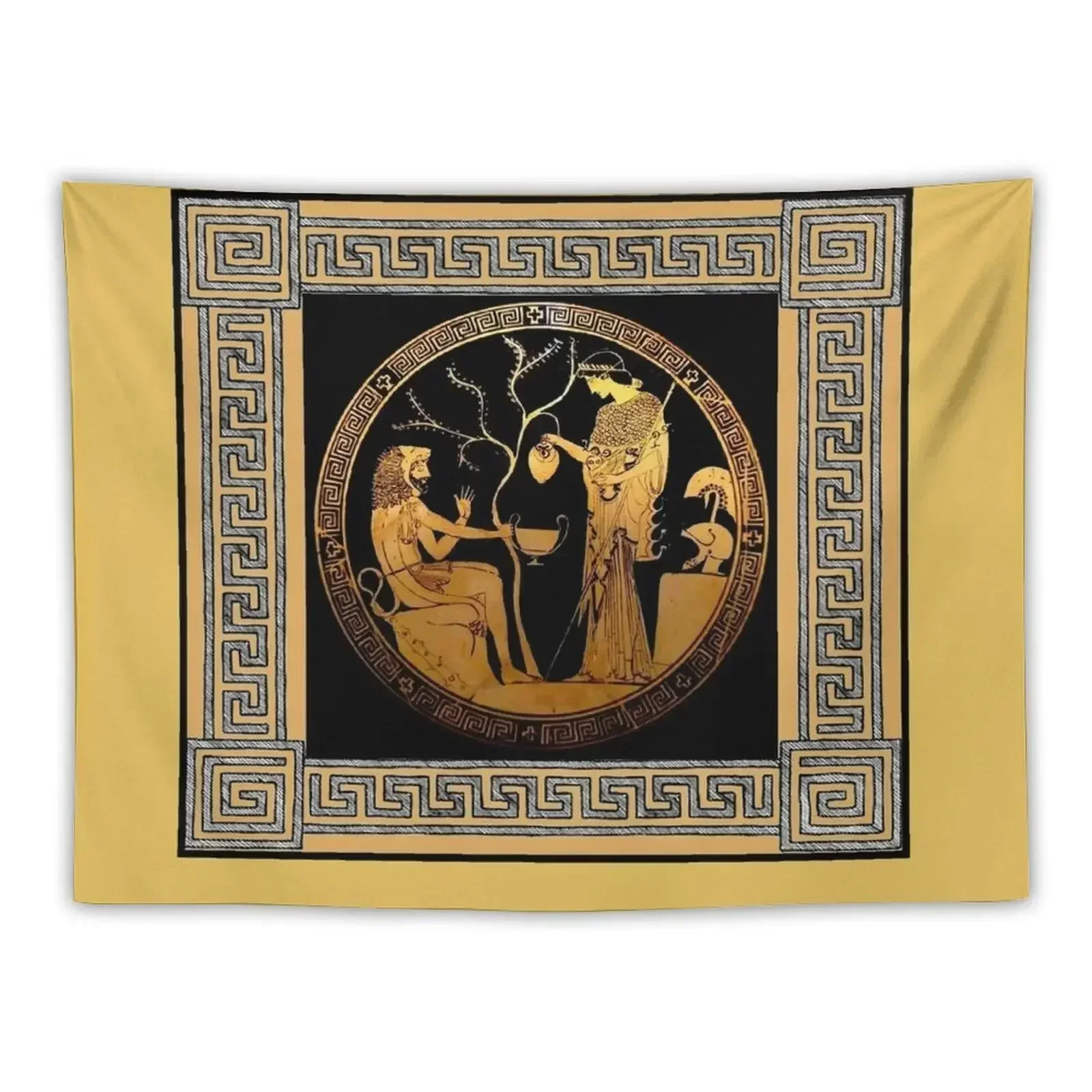 GREEK : Vintage 350 B.C.Achilles PouringPrint Tapestry Decoration Pictures Room Wall Wall Hanging Wall Tapestry