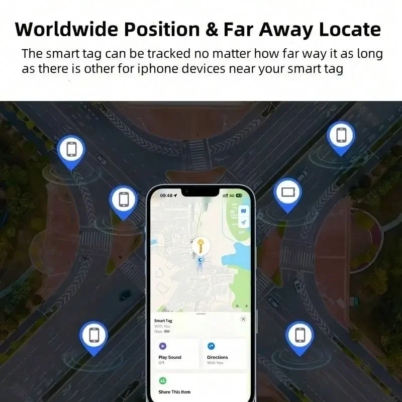 Timethinker Smart Tag เครื่องติดตาม GPS บลูทูธ ใช้งานร่วมกับแอป Apple Find My ป้องกันการสูญหาย ค้นหาสัตว์เลี้ยง กระเป๋า กุญแจ ใช้ได้กับ IOS