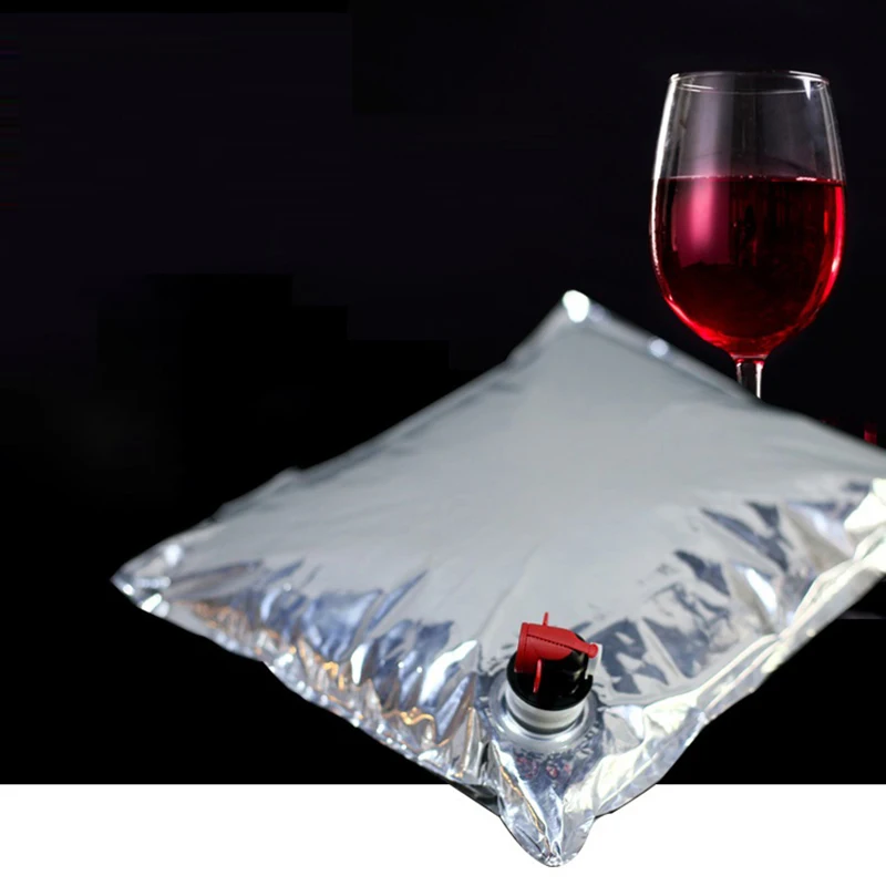 Aluminum Foil Bag For Outdoor Events Reusable Wine Storage Pouch Wine Dispenser Bag 2L Beverage Pouch Portable Wine Bag