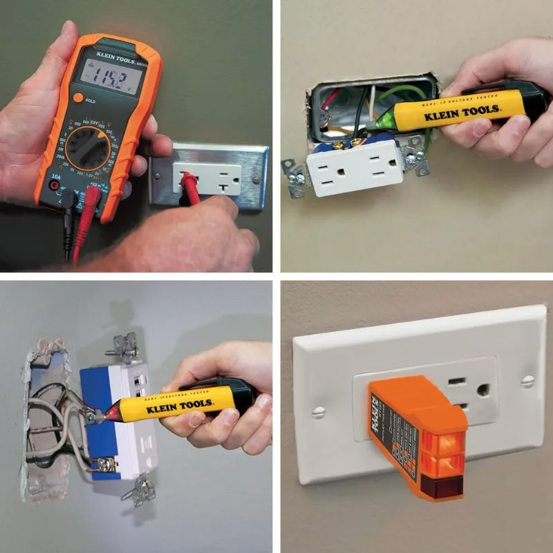 69149P Electrical Test Kit with Digital Multimeter, Non-Contact Voltage Tester and Electrical Outlet Tester, Leads and Batteries