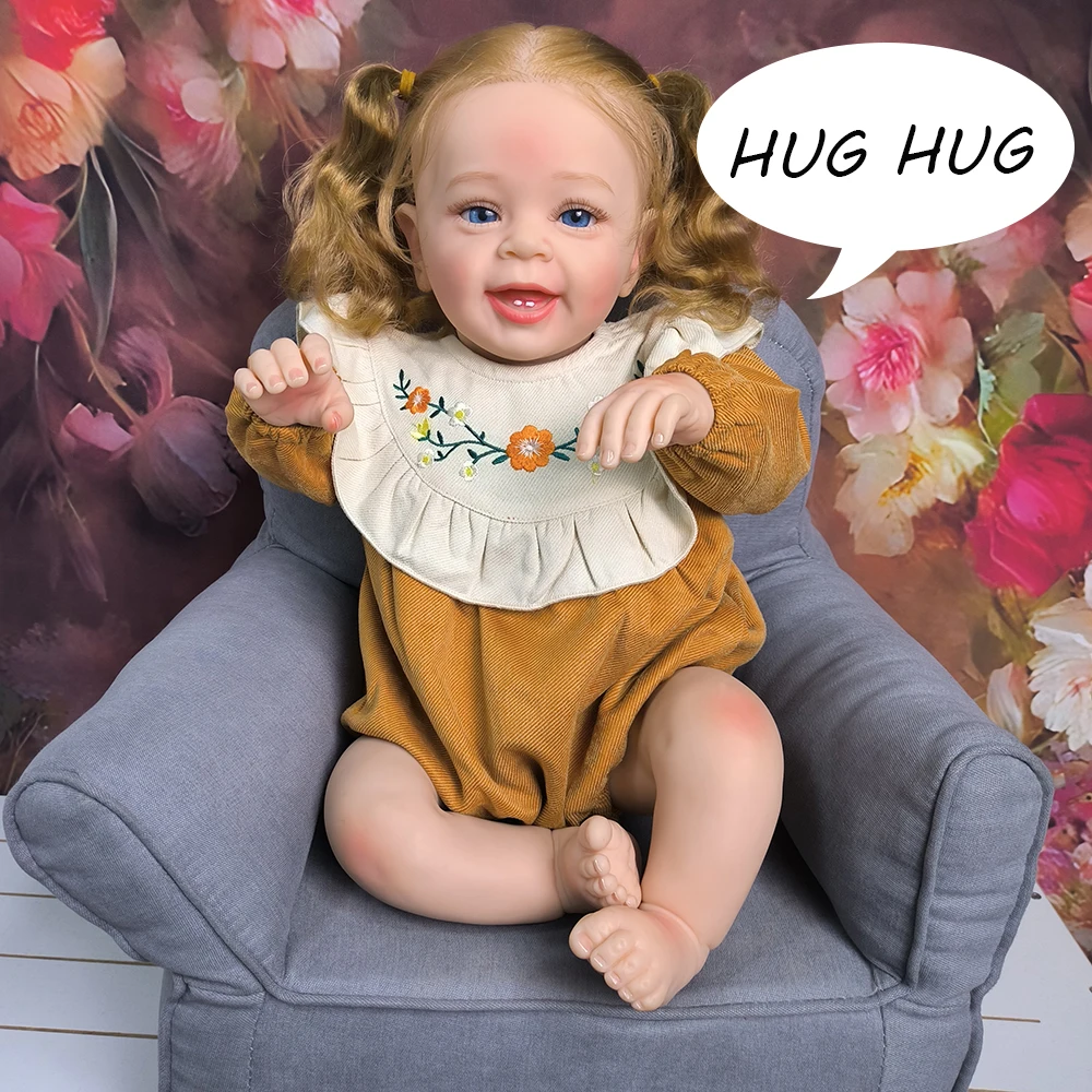 Reborn Baby Doll 58cm bambola Reborn in Silicone realistico corpo intero con accessori vestiti per bambini bambini ragazze giocattoli regalo fai da te