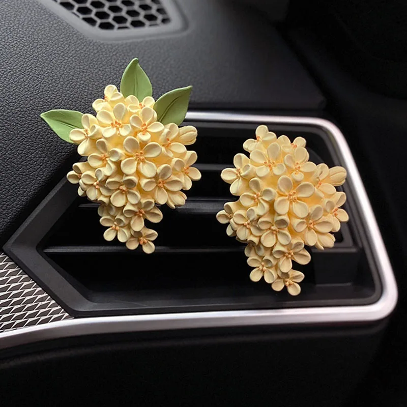 Cute Flower Aromatherapy Wax Gypsum Silicone Mold 3D Flowers Plaster Ornament Molds For Car Decoration Resin Crafts Mould