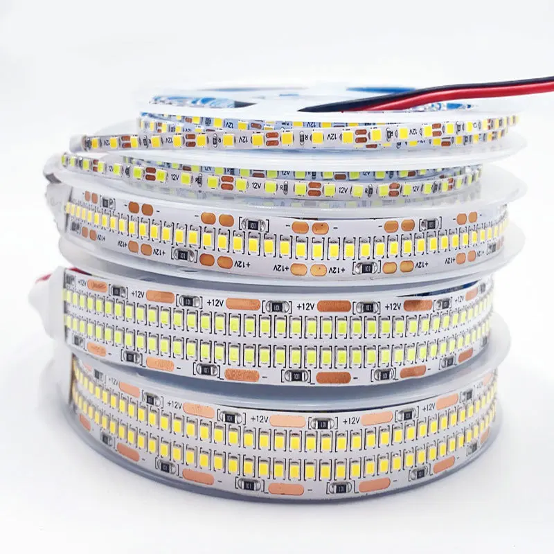 LED Strip DC 12v 24V LED Strip 3mm 168leds 10mm 312leds 15mm 624Leds Flexible Strip LED Light Lamp Advertising Lighting 5m