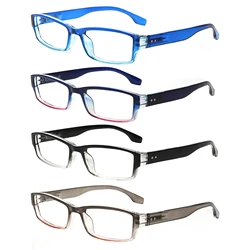 TUREZING Simple Rectangular Women's Metal Hinged Prescription Glasses Durable Portable Men's Office Decorative Eyewear