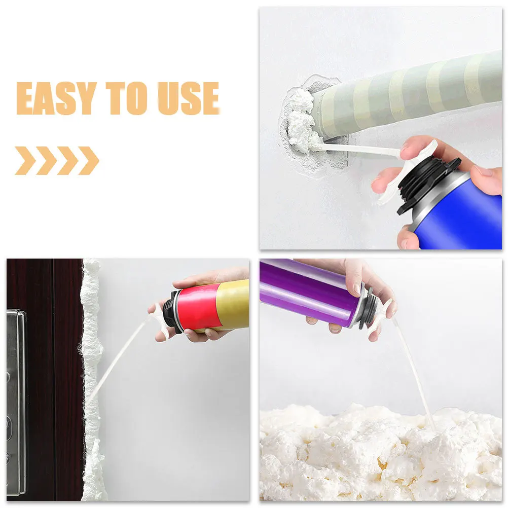 Tubos de vedação de espuma, 20 peças, reparo de enchimento de lacunas, faça você mesmo, melhoria da casa, bico adesivo, ferramenta aplicadora para madeira, pedra, metal