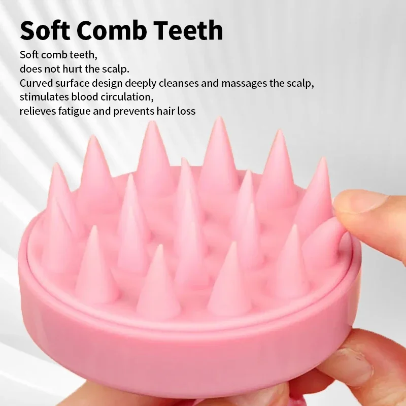 Scalp Hair Massage Silicone Shampoo Brush Hair Washing Comb Body Spa Massager Head Relax Scratcher Tool Bath Shower Brush