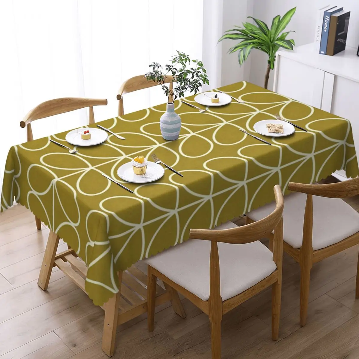 Orla Kiely Multistem Rectangular Tablecloth Waterproof Table Cloth Scandinavian Flower Table Covers