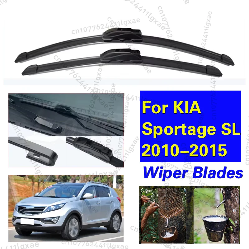 

For KIA Sportage SL 2010-2015 Car Front Wiper Blades Soft Rubber Windscreen Wipers Auto Windshield 24"+18" Car Accessories