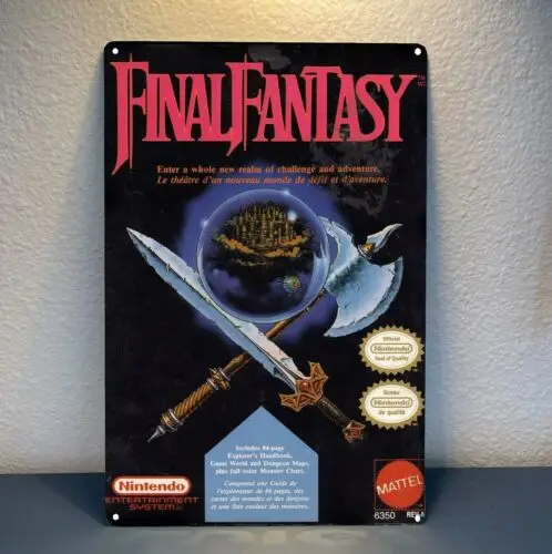 Final Fantasy Nes Retro Video Game Metal Poster Tin Sign 20*30cm