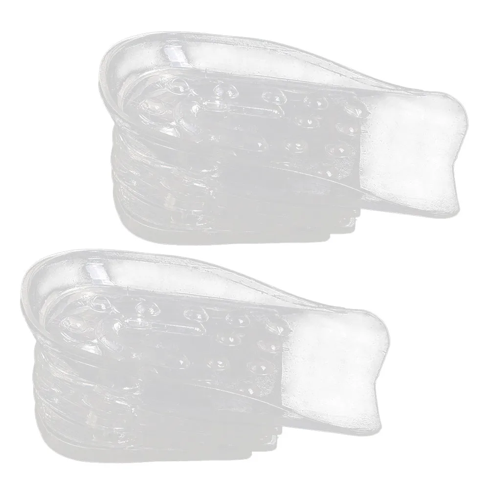 1Pair Height Increase Insoles 5 Layer Premium Washable Heel Cushions Relieves Heel Spur Pain Supports Arch Comfortably