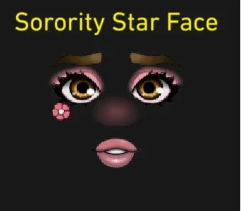 بطاقة جمع رمز الوجه العناصر الافتراضية وجه النجوم ودية غمزة الوجه حورية البحر وجه roblox ستار نادي نسائي الوجه التسليم الرقمي #3