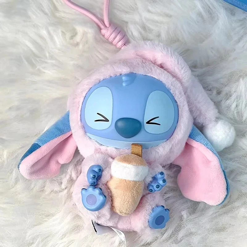 MINISO Original Disney Stitch Eat Some Thing Before Sleep Series caja ciega colgante muñecas lindas juguetes misteriosos regalos para niños y niñas