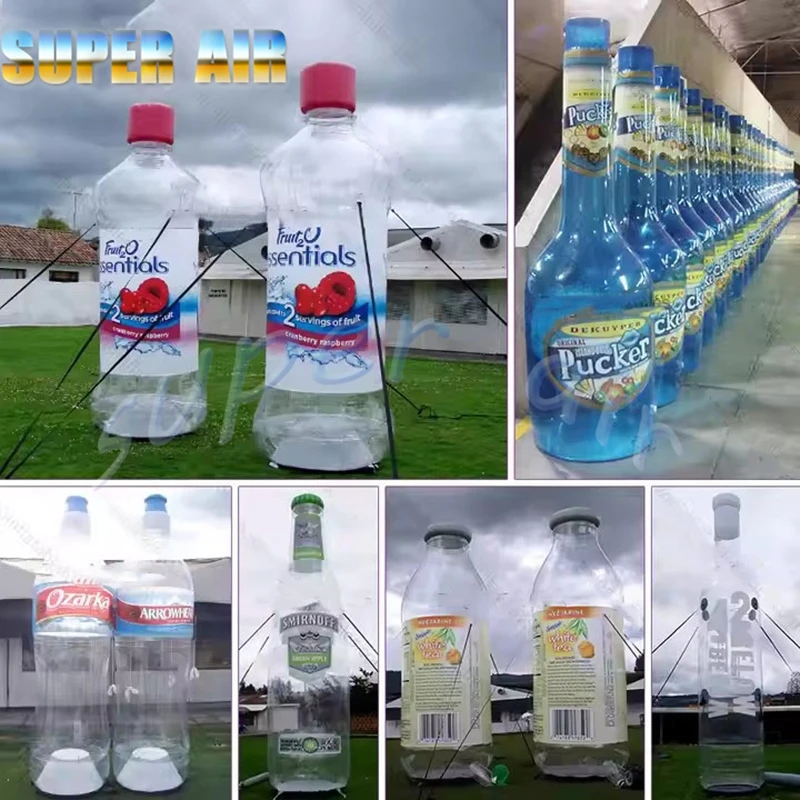 Énorme bouteille gonflable pour décoration publicitaire, design Unique, offre spéciale