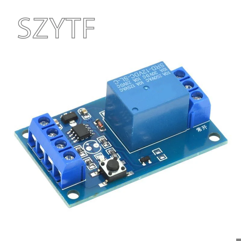 Bistable Relay Module 12V Single Button Relay Module One Key Car Modification Start-stop Self locking Car Modification Switch