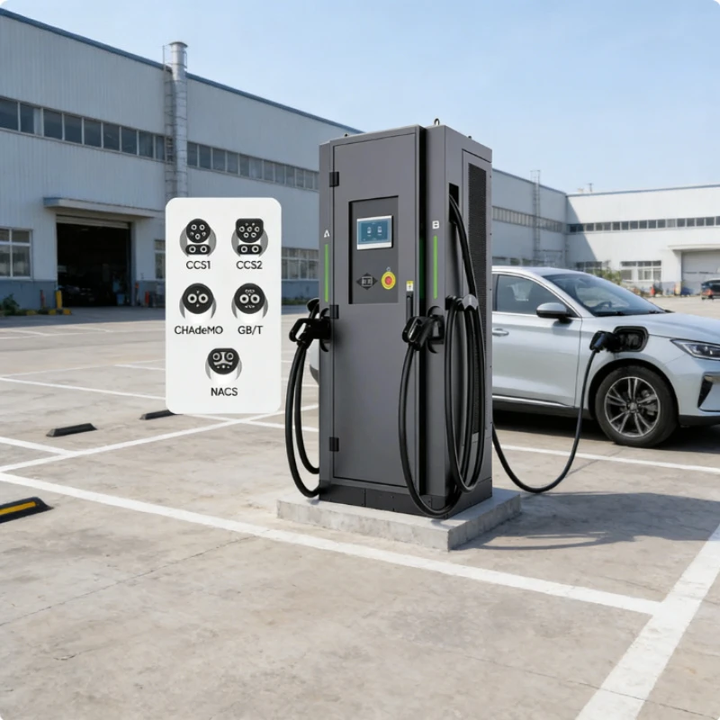 120kW DC Fast Charging Station CCS2 Dual Gun Floor Mounted EV Charger Smart APP 4G WiFi RFID OCPP 1.6J IP55 Hotel Car Pile