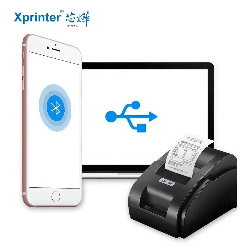 Xprinter 58mm Thermal Receipt Printer HIQ Protable USB&Bluetooth Barcode Printer for Android IOS Ticket POS Printer Bill Machine