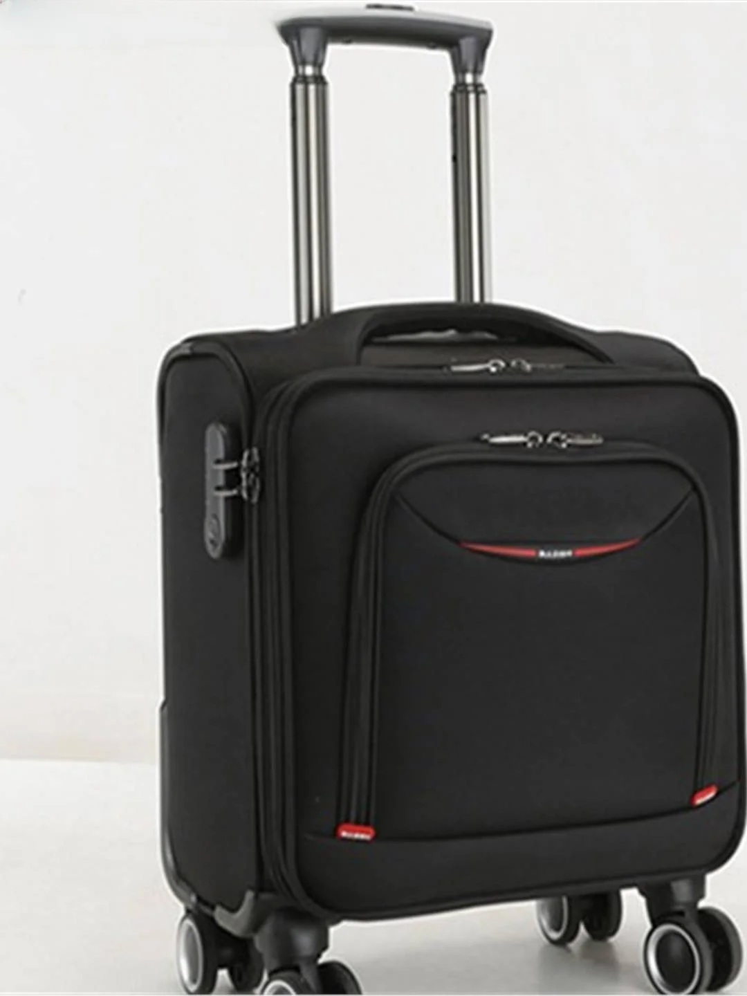 Spring Autumn Airline Carry-On Suitcase 20 Inch Railway Steward Che-In Bag ABS PC Material M G Pure Color