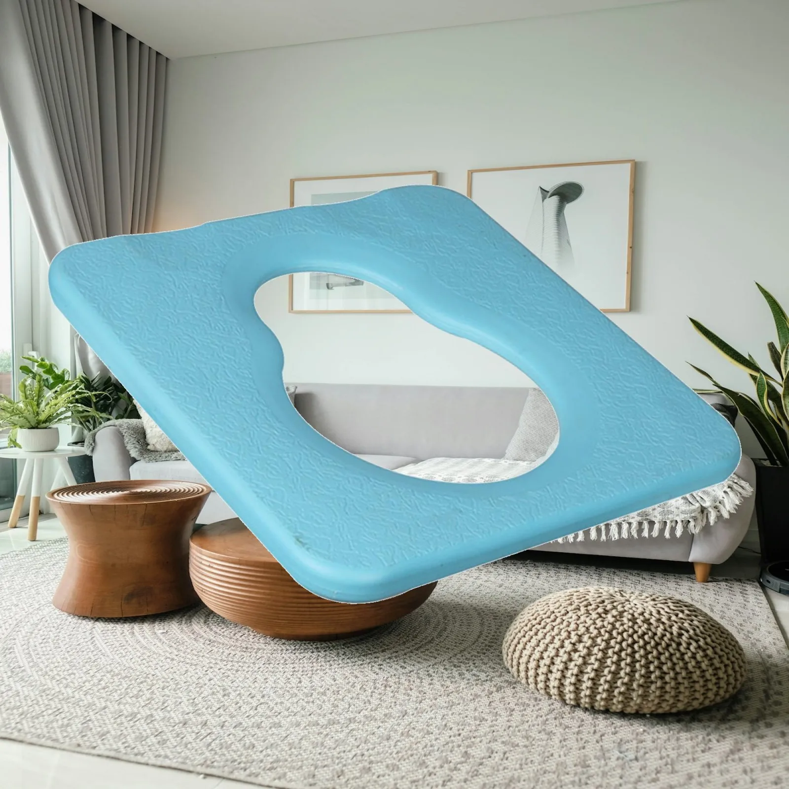 Siège de toilette surélevé pour personnes âgées, antidérapant, lavable, en matériau épais et stable, pour usage domestique