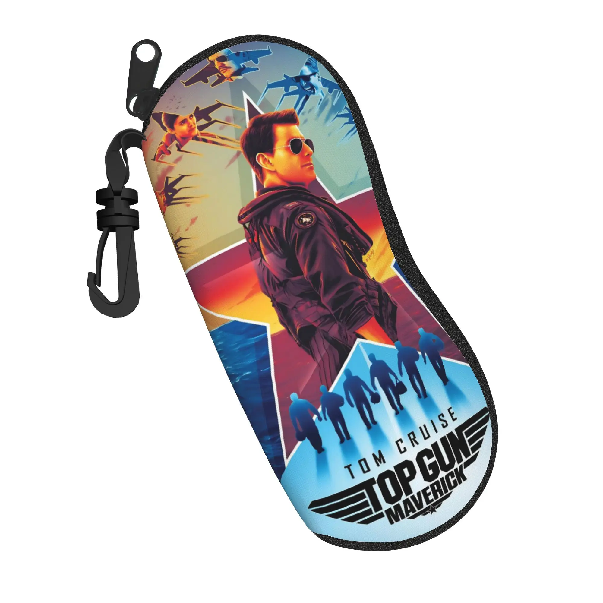 Top Gun Sign Tom Cruise Fighter  Glasses Case  Print Sunglasses Pouch Classic Convenient Glasses Box Men Women Eyewear Bag