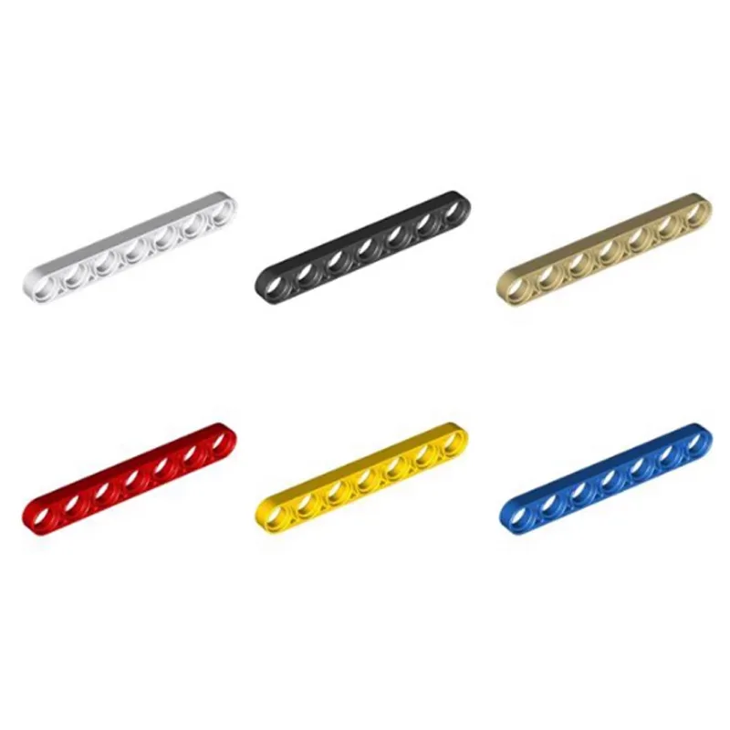 Building Blocks Small Particle MOC Parts Technology Toy Puzzle 1x7 Thin Arm with Holes 695 Compatible with LEGO 32065