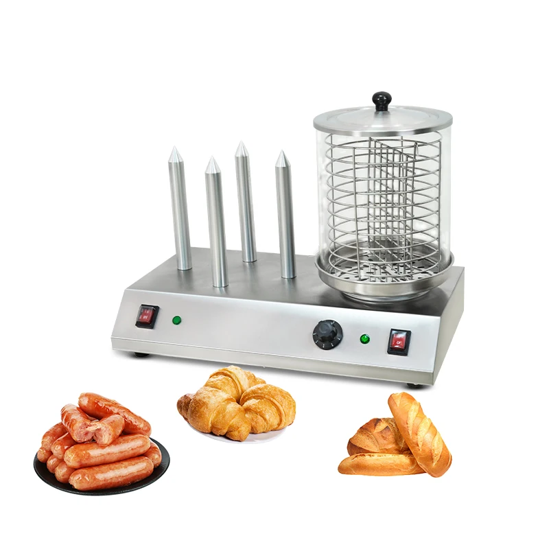 

2025 Hot Sale Bread Steamer Warmer Chinese Automatic Sausage Grill Machine Commercial Hot Dog Maker Electric Hotdog Roller CE