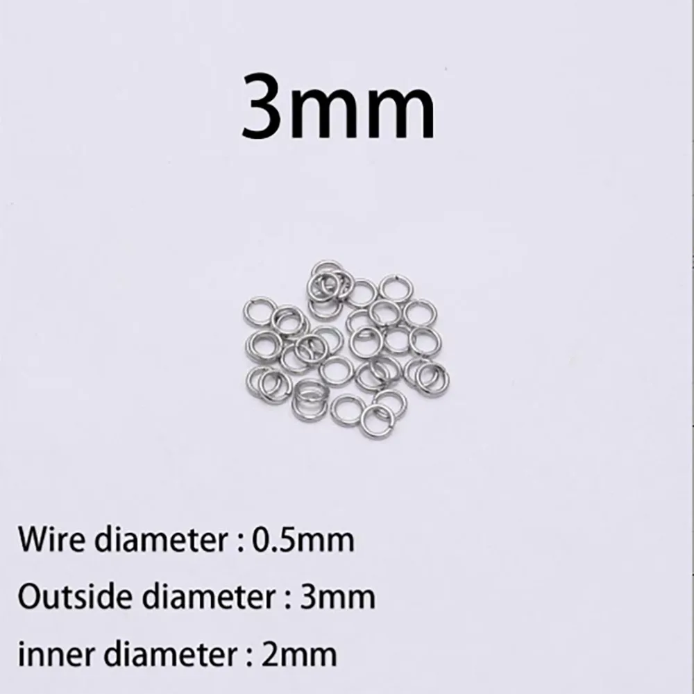 30-200Pcs 3-25mm Stainless Steel Split Ring Open Single Loops Jump Rings Connectors for DIY Jewelry Making Findings Accessories image 4