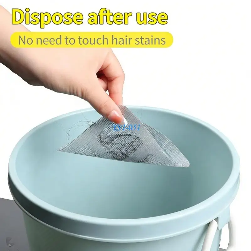 E15A 10/50Pcs Drain Protector Stickers NonWoven Drain Filter Hair Catcher For Shower And Kitchen Sink Hair Clogging Prevent