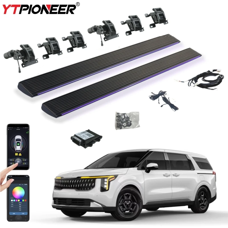 

2022 2023 for KIA Carnival Aluminum Automatic Retractable Power Running Boards Electric Side Steps with Led Lights