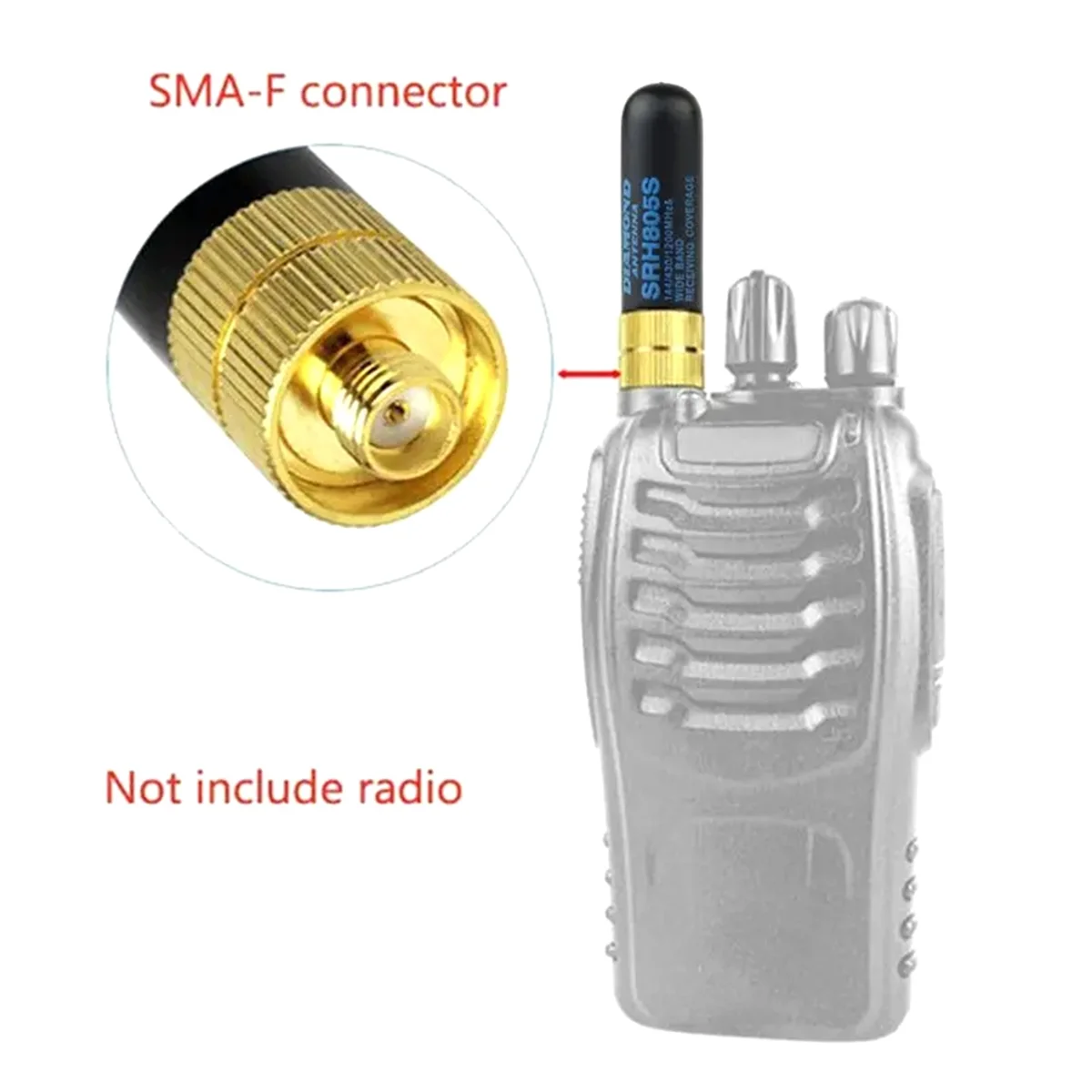 ABSQ-واكي هوائي تخاطب SRH-805S هوائي ثنائي النطاق 5 سنتيمتر هوائي الإبهام متعدد الوظائف هوائي صغير فائق القصير