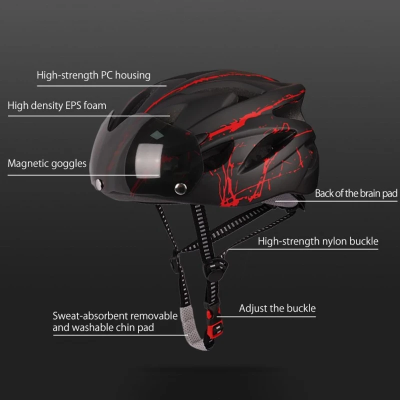 AliExpress YOUTHINK Bike Helmet Helmet Cycling Helmet for Adult Men Women Protective Helmet with Magnetic Visor  Helmet Cycling Protective Helmet