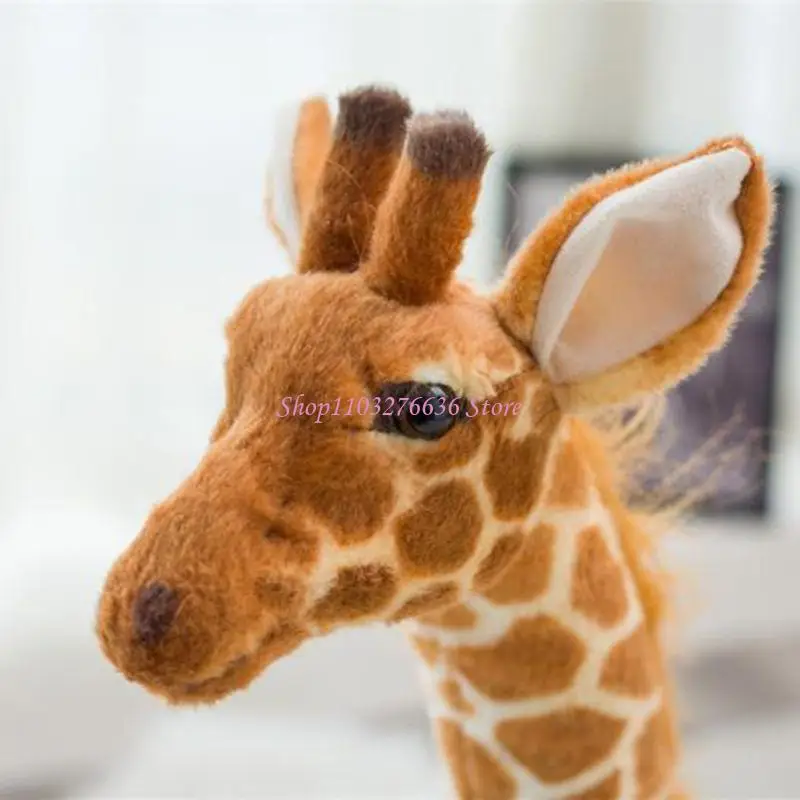 R6FD Plush Figure Giraffe Stuffed Animal for w/ Non-Deform PP Cotton Kids Room Decora