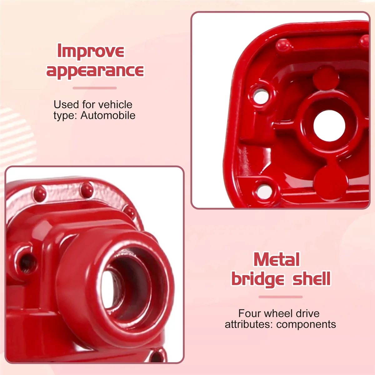 

Metal Front and Rear Bridge Axle Housing Case for MN D90 D91 MN99 MN99S 1/12 RC Car Upgrade Parts Accessories,BlackJAS