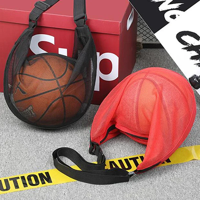 Mochila portátil de basquete com cordão, bolsa de malha para armazenamento de bola de futebol e vôlei, esportes ao ar livre, bolso de rede de armazenamento