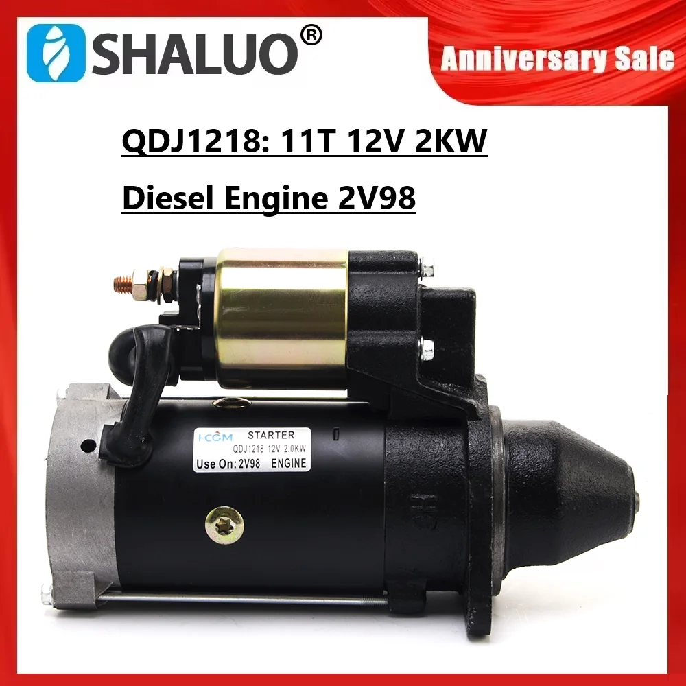 QDJ1218 11T 12V 2KW 2V98 Diesel Engine Starter Motor For Generator Parts Motor Starting