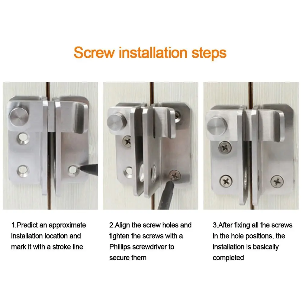 Trwałe śruby zamka do drzwi przesuwnych ze stali nierdzewnej Zabezpieczenie przed kradzieżą Zamek śrubowy przesuwny Kłódka Zapięcie Zatrzask do drzwi Sprzęt domowy