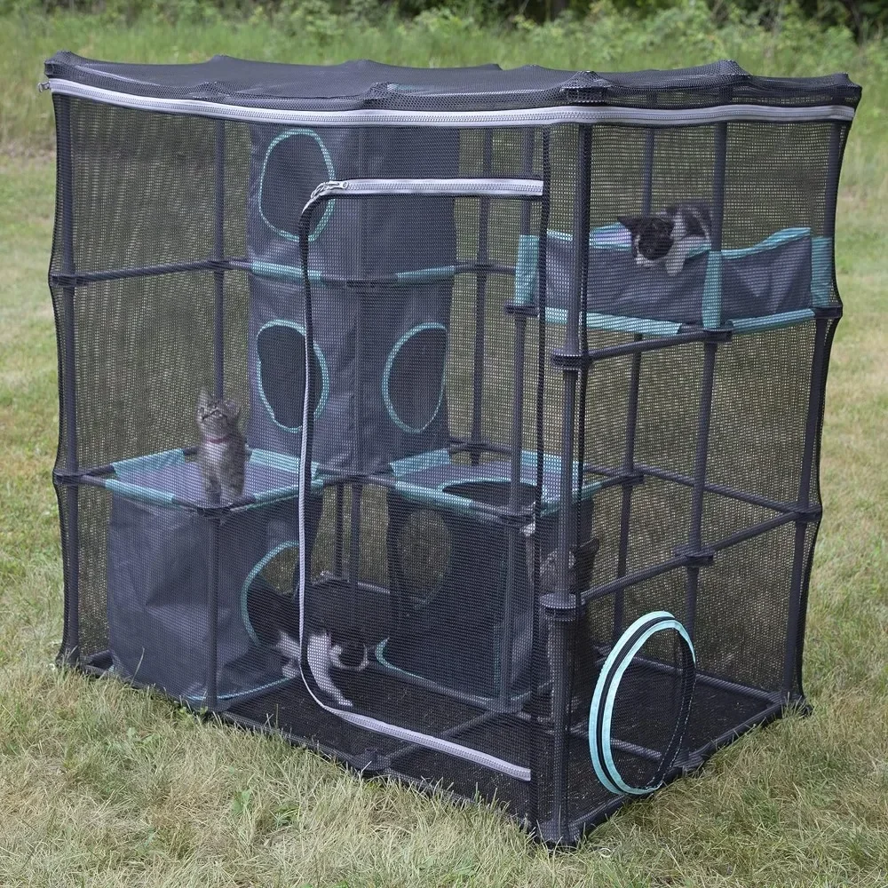 Claw Indoor and Outdoor Mega Kit Cat Furniture Chastity Cage for Big Dogs Large Cats Cage Dog Cages