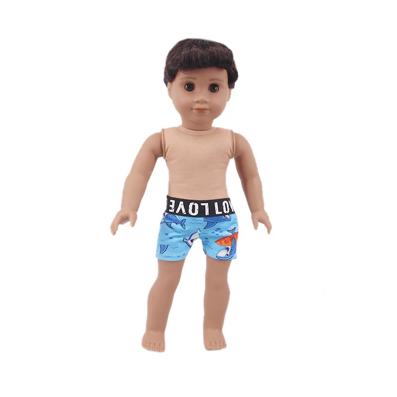 Handmade Men\'s Skinny Swim Shorts Underpants Fit 18Inch Doll & 43cm Reborn Baby Doll Clothes Accessories Doll Panty Generation