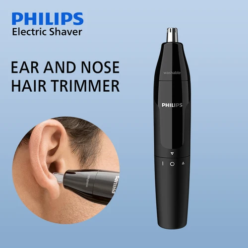 Imagen 1 del producto Philips NT1620 Mini recortador de pelo de nariz herramienta de corte de afeitado eléctrico para hombres batería de cuerpo completo lavable recortador de pelo de nariz