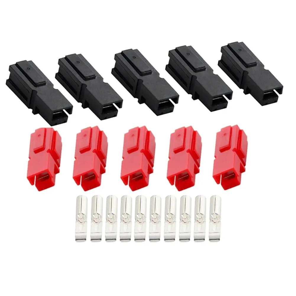 Long Lasting Durability Power Marine Connector Pole Red Black 5 Pairs 30A Amp 600V Copper Silver Plated Terminal