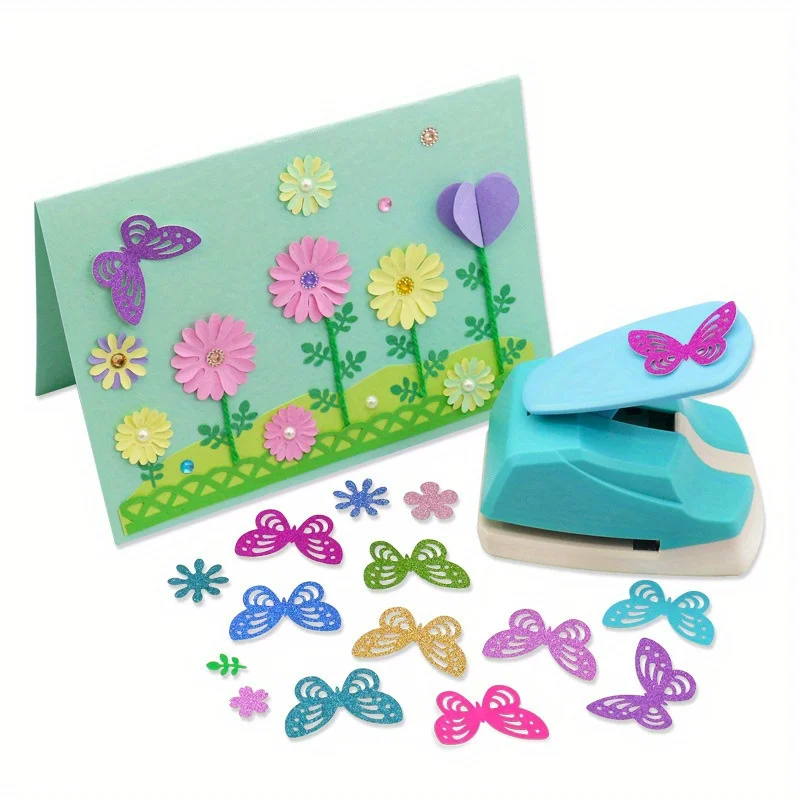 1PC Random Color Butterfly Scrapbook Punches Handmade Cutter Card Craft Calico Printing DIY Flower Paper Craft Punch Hole