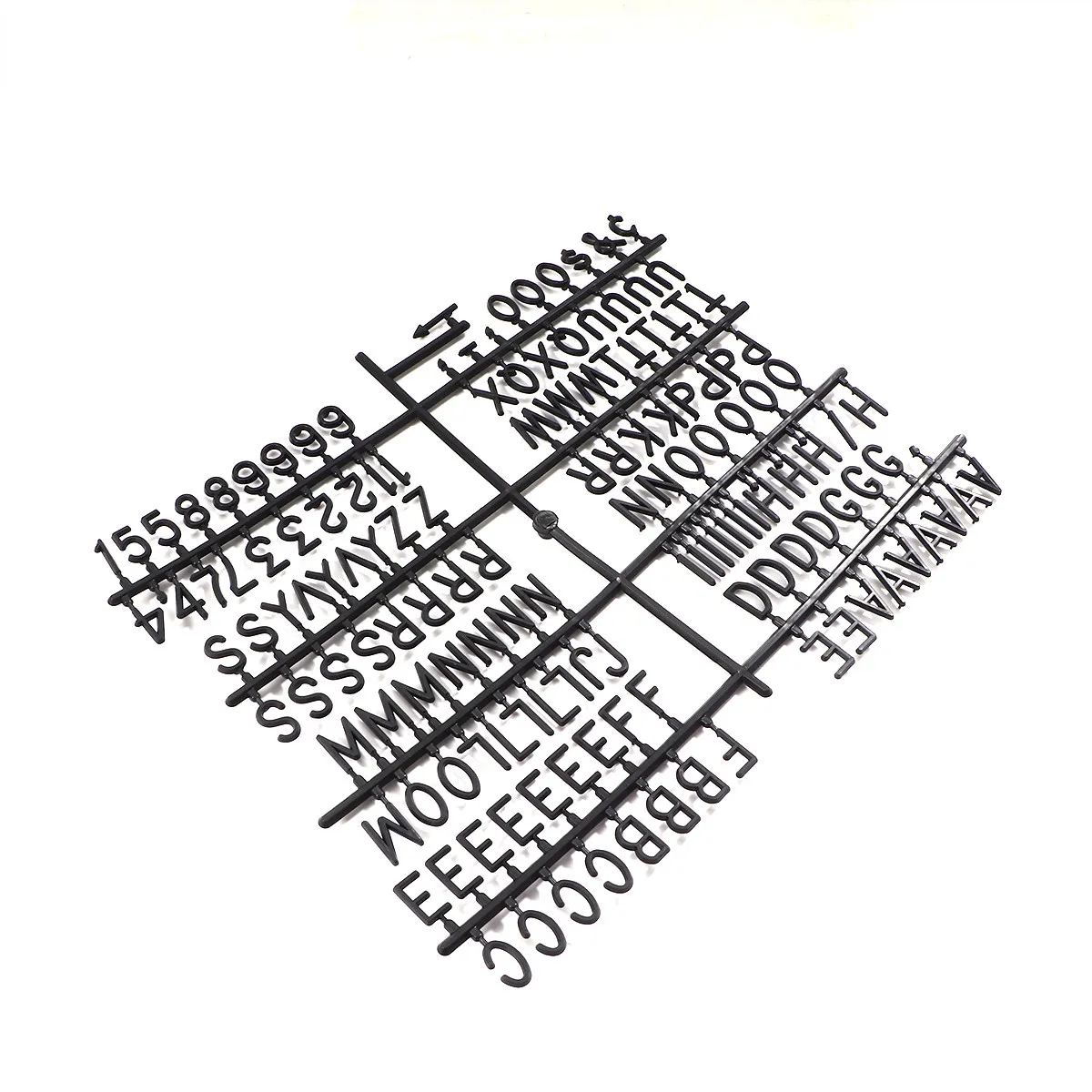 Kit di Lettere in Plastica con 160 Caratteri Neri, Numeri e Simboli Speciali per Lavagna in Feltro, Espositore Decorativo