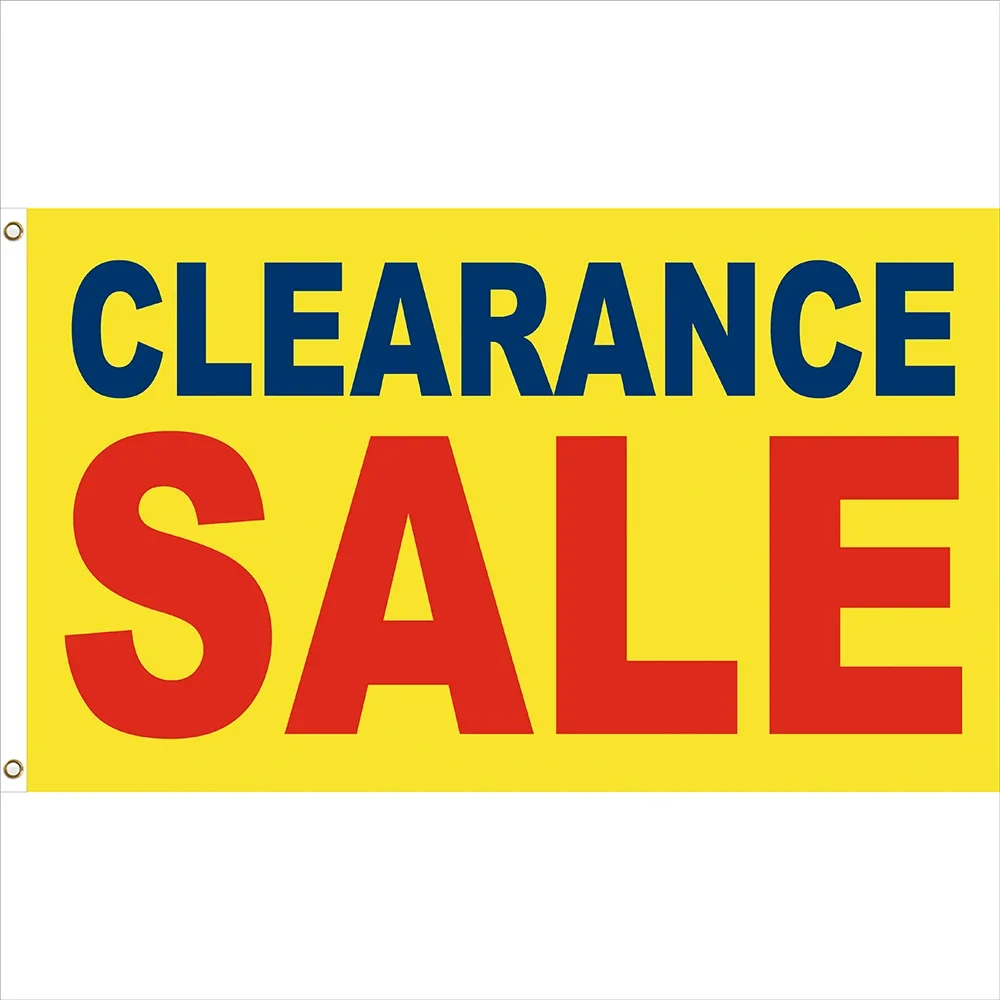 90x150cm CUSTOM banner of CLEARANCE SALE Flag With YELLOW No flagpole